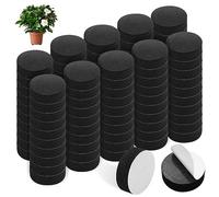 GZqiancang 100 pz vaso di fiori invisibile con solido tampone autoadesivo Eva antiderapant piede vaso per piccoli (nero, diametro 3 cm)