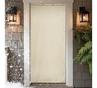 GZQIAWY Tenda Per Porta in Cotone Autunnale e Invernale Casa Ispessita Antivento Isolamento Acustico Conservazione del Calore Partizione Dell'aria Calda Anti-Freddo Tende Sospese beige 110 x 220 cm