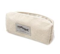 GZQINGYONG 1 Pezzi Astuccio in Velluto a Coste,20 x 10 cm Monocromo Astuccio Chiusura a Zip Portatile Grande Capacità,Portapenne,Borsa Per Cartoleria Scuola,Casa e Ufficio-Beige