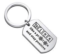 Gzrlyf Portachiavi con scritta "Think Like a Proton and Stay Positive Chemistry Gifts for Chemistry Teacher Graduates Physics Gifts Science Gifts