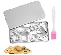 GZRXIOUS 30 Mini Formine per Biscotti Geometriche in Acciaio Inossidabile, Tagliapasta per Biscotti Fai da Te, Formine A Forma Di Cuore Esagonale con Fiori A Stella, per torte di zucchero e biscotti