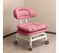 GZSLKSCD Sedia Girevole a 360° con rotelle Basse e Schienale, Sedia con Seduta a rotelle Corta, Sgabello per Pedicure, Sgabello a rotelle Piccolo con Ruote (G Taglia Unica) (R Taglia Unica)