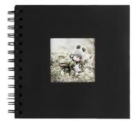 GZSYWZ Album Fotografico Pagine - Libro Fotografico Scrapbook in Carta Kraft con 40 Pagine 17 x 17 cm per l'Anniversario del Compleanno del Bambino, Nero
