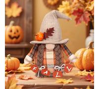 GZWY Decorazione autunnale a forma di gnomo, 2 pezzi, decorazione autunnale, gnomo, bambola con zucca, girasole, decorazione autunnale, per interni senza volto, gnomo per giorno del Ringraziamento