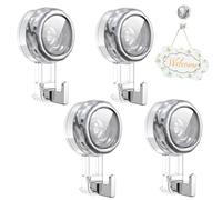 GZWY Gancio a ventosa altamente resistente, 4 ganci a ventosa, gancio a ventosa extra forte, gancio autoadesivo, per bagno, doccia, finestre, cucina, piastrelle (A)