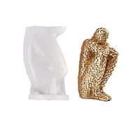 GZWY Stampo in silicone 3D per candele profumate fai da te, per il corpo umano, diffusore di pietre, forme da forno a mosaico, 5,8 x 9,7 x 4,3 cm