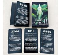 GZXINKE Angel Numbers Oracle Deck, Oracle Cards per principianti, mazzo di carte di affermazione con numero angelo, ti dice come vivere la tua vita nel modo migliore
