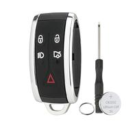 GZXNKEY Cover di ricambio per chiave Jaguar XF in Plastica Nera per Jaguar XF XK XKR XFR XJ8 XK8 con Batteria CR2032