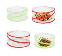 GZXUEHU Set di 4 Coprivivande in Rete Pieghevoli, Copri Frutta Antimoscerino, Anti-Zanzare e Anti-Insetto, Conveniente e Durevole, Adatto per Tutti i Giorni e PIC-Nic