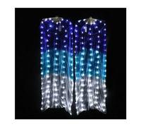 GZXXB Fan Veils Danza del Ventre Classica Accessori Uso apto para ventagli di Danza del Ventre Ventagli Seta Leggeri Luce 1 Paio Oggetti Scena para la(02,L-180cm-90cm 1 Pair)