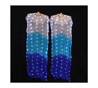 GZXXB Fan Veils Danza del Ventre Classica Accessori Uso apto para ventagli di Danza del Ventre Ventagli Seta Leggeri Luce 1 Paio Oggetti Scena para la(01,M-150cm-90cm 1 Pair)