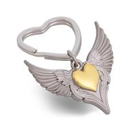 GZXYA Angelo custode a forma di cuore portachiavi Lucky Charm ciondolo per San Valentino, angelo con cuore per esami o auto, adatto come regali per le donne, fidanzata, colleghi (J-oro)