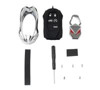 GZYF Custodia per portachiavi con chiave intelligente, custodia per chiave remota a 5 pulsanti, lega di zinco argentata + silicone per Challenger 2015-up 1 set