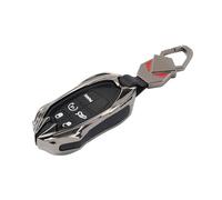 GZYF Custodia per portachiavi con chiave intelligente, custodia per chiave remota a 5 pulsanti, lega di zinco nera + silicone per Challenger 2015-up 1 set
