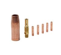 GZYF Diffusori di gas per accessori per saldatura MIG Supporti per punte Ugello per saldatura MIG Per punte ugello MIG 5 pezzi x 0,9 mm 1 pezzo x ugello 21-50 1 pezzo x diffusore di gas