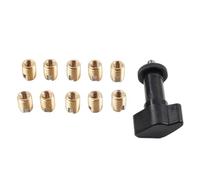 GZYF Kit di inserti filettati per la riparazione del parabrezza Batwing da 10 pezzi, in ottone dorato, per moto per Modelli Electra/Street/Tri Glide