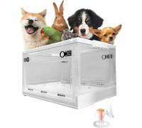 GZYHDC Atomizzazione Spray Oxygen Box - Doppi Fori, Cliniche Ospedaliere/veterinarie/Gabbia di Nebulizzatore Domestico, Scuola Materna Portatile per Animali Domestici, Facile da Spostare (Grande)