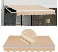 GZYHDC Baldacchino impermeabile coperto di sostituzione all'aperto manuale ritrattabile del patio con il baldacchino 280g poliestere solo copertura dell'ombrello con protezione solare