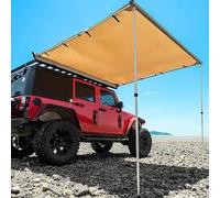GZYHDC Portapacchi per tettuccio tenda laterale auto tetto tenda estraibile riparo, capanno impermeabile 420D Oxford tenda in tessuto per attività all'aperto, altezza regolabile (dimensioni: 200 x 300