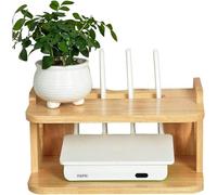 GZYHDC Scatola portaoggetti per router, a doppio strato, con vano per cavi e set TV, contenitore per la gestione dei cavi, per soggiorno, camera familiare, sala media, studio o ufficio
