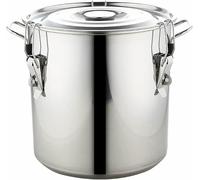 GZYHDC Secchio per zuppa in acciaio inox spesso, con chiusura ermetica, ciotola da cucina per riso con scatola per conservare farina e riso (40 cm)