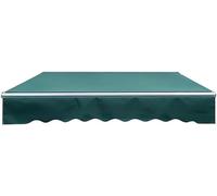 GZYHDC Tessuto di ricambio per tenda da sole retrattile in tela verde impermeabile con protezione UV, 6,1 x 1,5 m, solo tessuto in poliestere