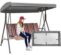 GZYHDC Tetto di ricambio per dondolo Hollywood, 191 x 120 x 18 cm, 3 posti, impermeabile, rivestimento di ricambio per tettuccio parasole, tessuto Oxford 210D