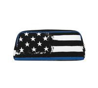 GZYL Astuccio portamatite in pelle con stampa bandiera USA blu retrò sottile, Oro, Taglia unica, Portamonete