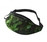 GZYL Bella palla di riso stampato Fanny Pack/Waist Bag Casual Chest Bag, Pianta verde., Taglia unica