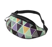 GZYL Bella palla di riso stampato Fanny Pack/Waist Bag Casual Chest Bag, Triangolo Geometrico, Taglia unica