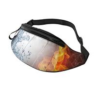GZYL Explosion Burst Red Black stampato Marsupi/Marsupio Marsupio casual quotidiano, Pallavolo di ghiaccio e fuoco, Taglia unica