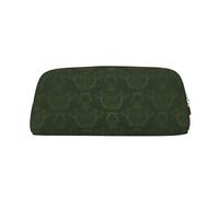 GZYL Hunter - Astuccio portamatite in pelle con stampa floreale verde con petali, Oro, Taglia unica, Portamonete