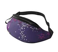 GZYL Marsupio stampato con motivo leopardato rosso Marsupio casual quotidiano, Farfalla viola prugna., Taglia unica