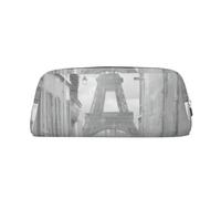 GZYL Torre Eiffel Parigi Street ombrello rosso stampato in pelle matita borsa cancelleria organizzatore astuccio portatile, Argento, Taglia unica, Portamonete