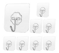 GZYULAN 8 Pezzi Gancio Adesivo,Gancetti Adesivi,Ganci Adesivi Bagno,Appendini Adesivi,Appendiabiti Adesivo,Adhesive Hooks Trasparenti,Adatto per Asciugamani,Chiavi e Indumenti