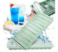 GZYYANG 10 Griglia Stampo Ghiaccio Silicone, Stampi Ghiaccio Silicone con Coperchio, Senza Bisfenolo A, Adatto per Bevande Ghiacciate, Whisky e Cocktail