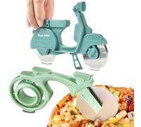GZYYANG Moto Rotella Tagliapizza 2 Pezzi, Con Rotella Pizza a Doppio Taglio e Tagliapizza con Supporto, Rotella Tagliapasta in Plastica in Acciaio Inox
