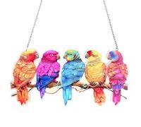 GZYYANG Uccello Decorazione Acchiappasole, Decorazione per Finestre in Acrilico Colorato Appesa, Pappagallo Colorato con Catena Acchiappasole per Decorazioni di Porte, Balconi, Case e Giardini