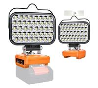 GZYZ Lampada a LED a batteria per PXC 18 V, 126 W, 5800 lm, senza fili, da campeggio, con USB e di tipo C, per giardini, garage (nessuna batteria)