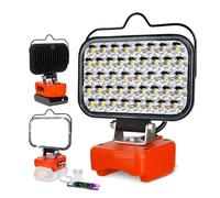 GZYZ Lampada a LED per Black Decker, 20 V, 108 W, 5800 lm, Lampada da Lavoro Portatile, con USB e Tipo C, per Campeggio, Garage, Riparazione Auto (Senza Batteria)