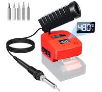 GZYZ Set saldatore a batteria compatibile con batteria Power X-Change da 18 V, saldatore portatile con USB e tipo C, intervallo di temperatura regolabile 180 ℃ - 480 ℃ per lavori fai da te, lavori