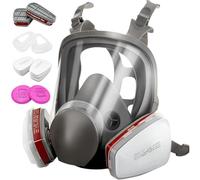 GZYZAMZ 6800 Maschera antigas integrale - anti-appannamento, antipolvere, respiratore nucleare con filtri 2097 e 6001CN protezione per verniciatura, lucidatura meccanica, saldatura e altri lavori di