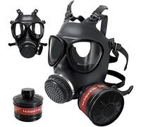 GZYZAMZ Maschera antigas riutilizzabile con respiratore integrale, maschera antigas nucleare e chimica, con filtro a carbone attivo da 40 mm in vapore, prodotti chimici, gas, vernice spary,