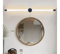 GZZBMY LED Interno Lampada da Parete 350° Girevole Design Moderno Lunga Applique da Parete Nero Alluminio Iluminazioni per Pareti per Camera da Letto Soggiorno Corridoio Scale (Luce Naturale,75cm)