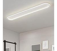 GZZBMY Metallo Plafoniera LED Rettangolare 24W Lampada da Soffitto Moderna Alluminio Iluminazioni da Plafoniere 100W Equivalente Illuminazione per Soggiorno Camera da Letto (Bianco Luce Bianca,100CM)