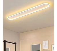 GZZBMY Metallo Plafoniera LED Rettangolare 24W Lampada da Soffitto Moderna Alluminio Iluminazioni da Plafoniere 100W Equivalente Illuminazione per Soggiorno Camera da Letto (Bianco Luce Calda,80CM)