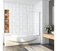 H.130cm Sopravasca da Bagno Doccia Girevole 180 Gradi 70cm Vetro 5mm Cromo | Temperato Trasparente