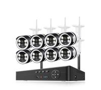 H.265 8CH 3MP 5MP Di Telecamere Sicurezza Wireless Human Detect P2P Color Night Vison Videoregistratore Kit Sorveglianza Buona Qualità Dell'Immagine(2T,8CH NVR 8 Cam 3MP)