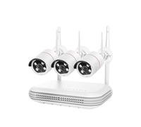 H.265 8CH 5MP CCTV Security NVR Kit Face Detect Color Night Vision di sorveglianza wireless con telecamera bidirezionale(1T,8CH NVR and 3 Camera)