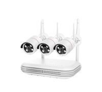H.265 8CH 5MP CCTV Security NVR Kit Face Detect Color Night Vision Di Sorveglianza Wireless Con Telecamera Bidirezionale(None,8CH NVR and 3 Camera)